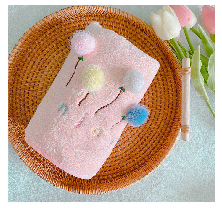 【 Chi Jia 】 Coral Velvet Towel, Bath Towel, mother and child set towel, Cute Dandelion towel, home bath towel, beach pic 15