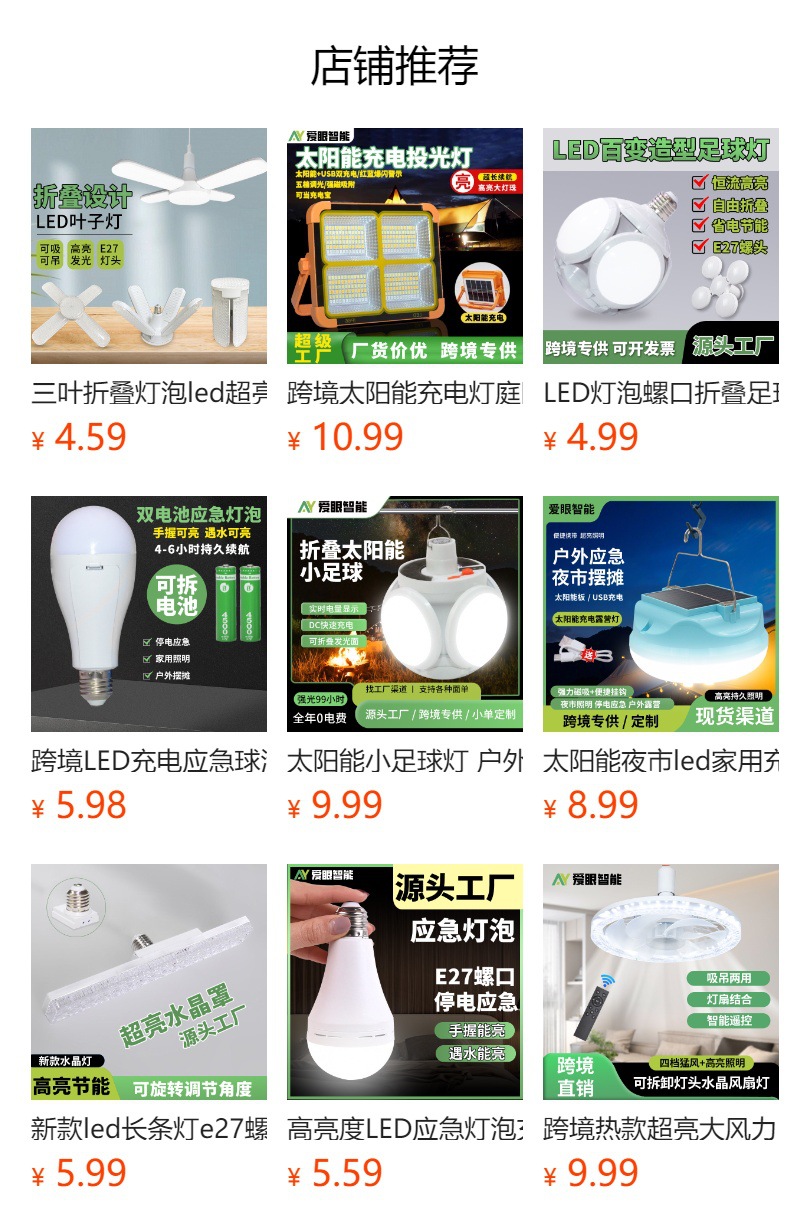 跨境太阳能蓝牙音箱大音量充电灯泡节能夜市地摊灯户外露营照明灯详情1
