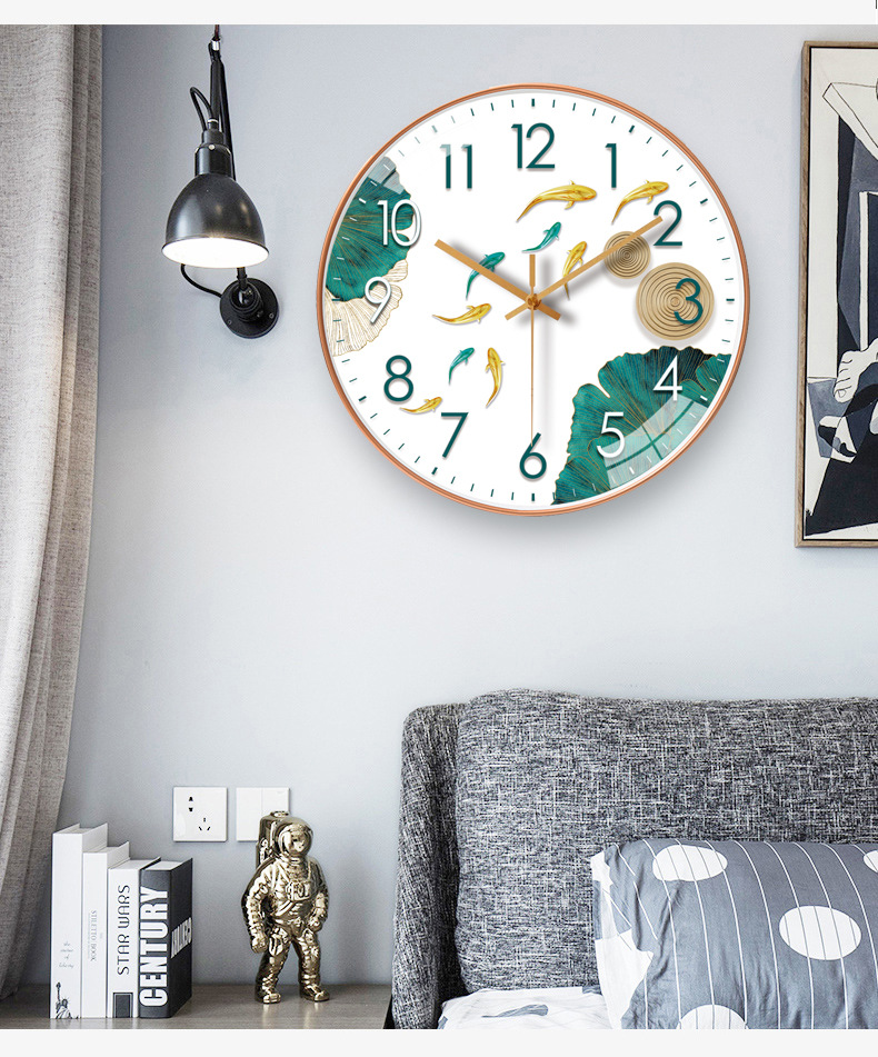 12-inch 30cm home living room wall clock, modern, simple, individual and creative wall-mounted silent clock wholesale pic 10