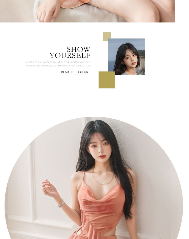 Best-selling bikini swimsuit three-piece set, mesh small chest, gathering to hide flesh and look slim, pure and elegant, high-end style, two-piece swimsuit 125073 pic 15