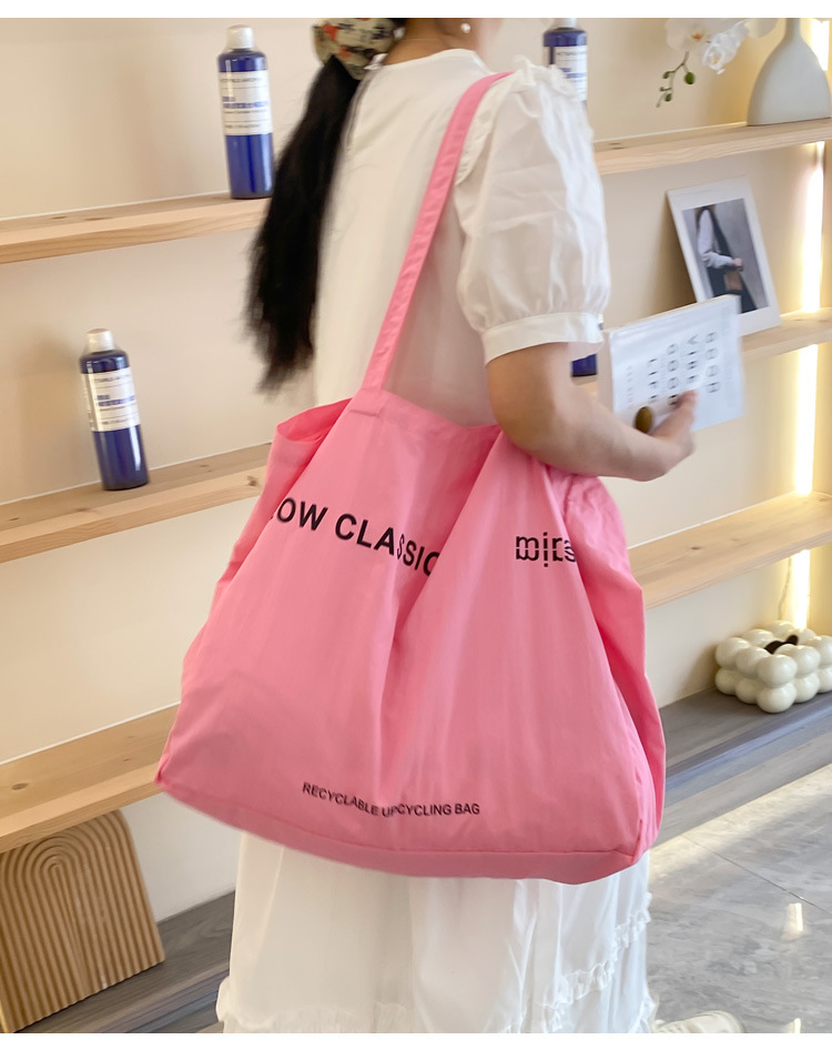 热巴同款帆布包LOWCLASSIC大容量通勤单肩包简约购物袋潮百搭详情8