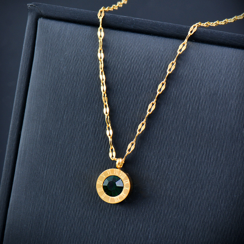 跨境时尚罗马套装不锈钢保色项链手链耳扣简约钛钢不掉色罗马首饰套装详情6