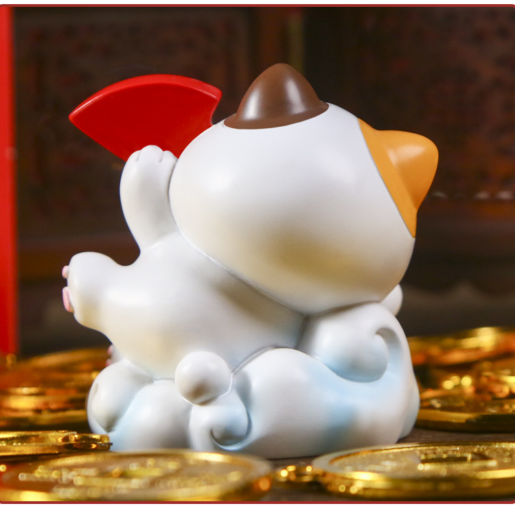 太阳能招财猫摆件醒狮招手兔子塑料儿童水杯详情20