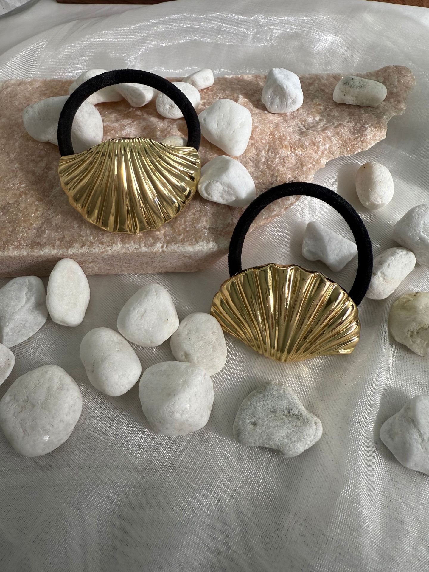 欧美跨境新款海洋系列合金发绳ins风皮筋头绳发饰女贝壳简约头绳详情4