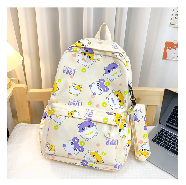 Wholesale escuela primaria primaria y secundaria estudiantes impresos espalda doble bolsa de las mujeres bolsa de la pluma de los hombres bolsa de manga color sólido bolsa de la escuela de gran capacidad pic 7