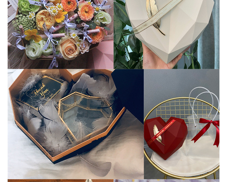 ins风爱心礼盒包装盒心形礼物盒伴手礼盒精致生日礼品空盒子详情16