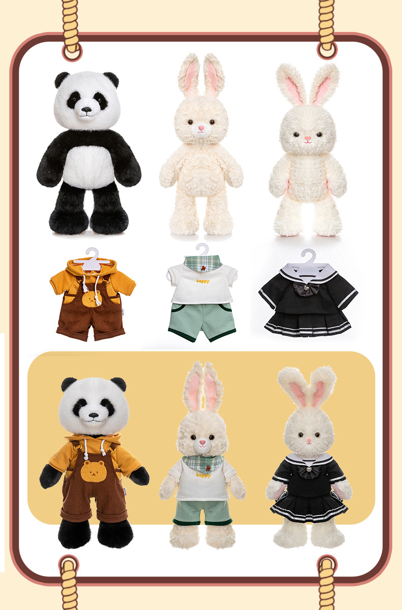 The versatile fashion rabbit doll Planet series plush toys monkey and red panda figurines are perfect birthday gifts for friends pic 16