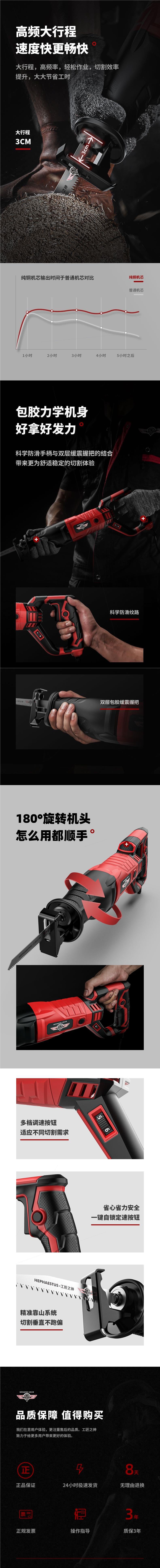 新款德国进口德国往复锯电锯家用小型手持精工多功能据子锯详情1