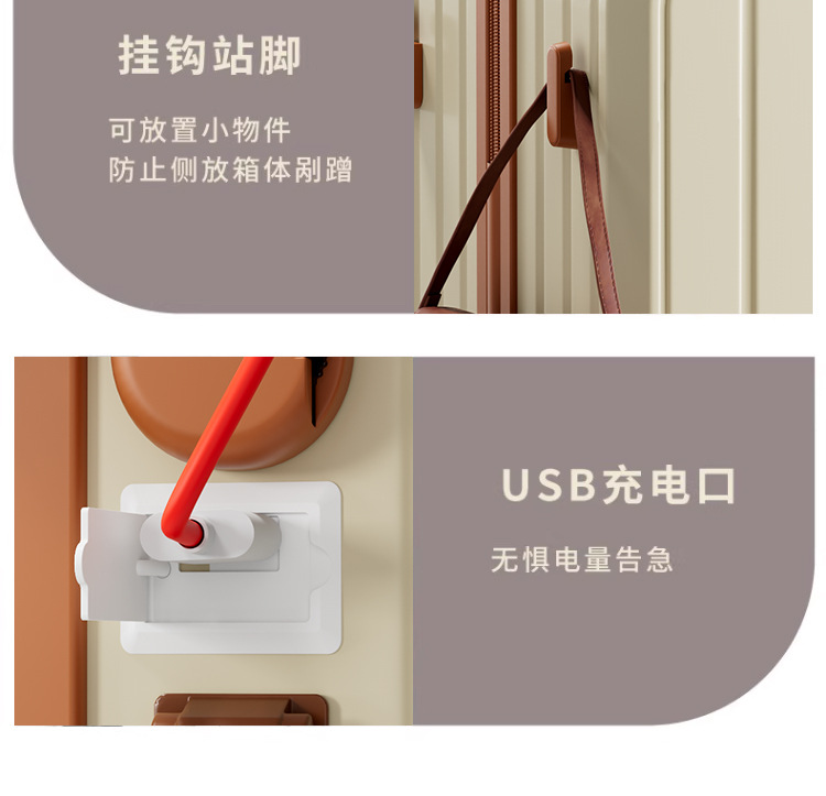 行李箱2024新款拉杆箱男女抗震密码箱20寸可登机旅行箱学生多功能详情20