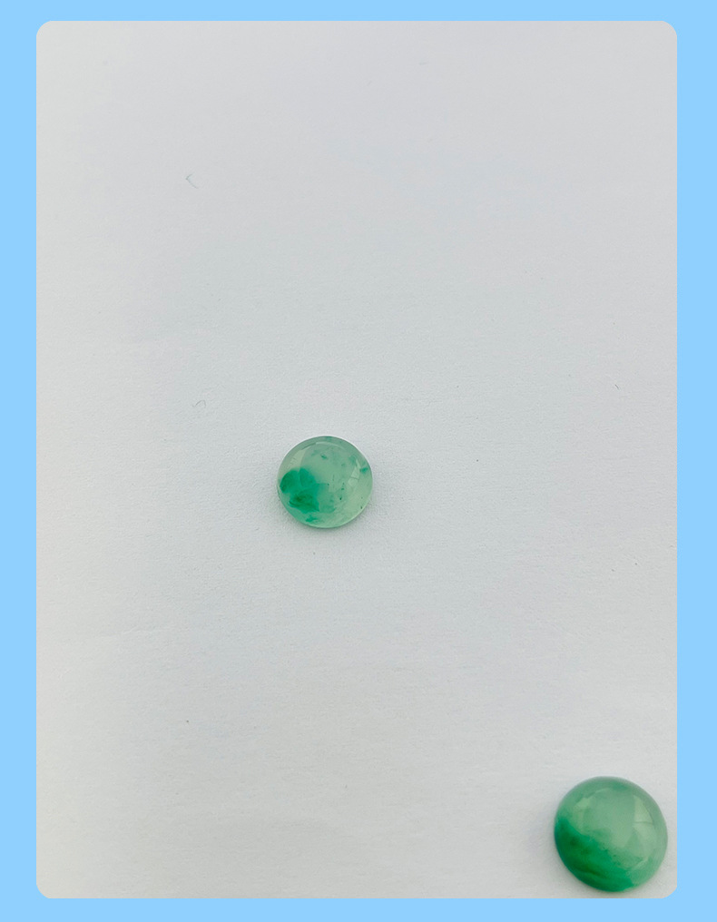 Natural African jade top beads ingredients, round egg surface accessories, diy handmade jewelry materials, wholesale of jewelry ring faces pic 10