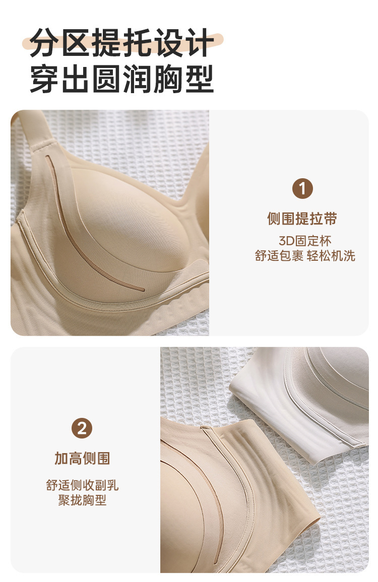 Anti-gravity lift bra for women, thin fixed cup, no steel ring, comfortable, traceless breast retraction, anti-sagging bra pic 11