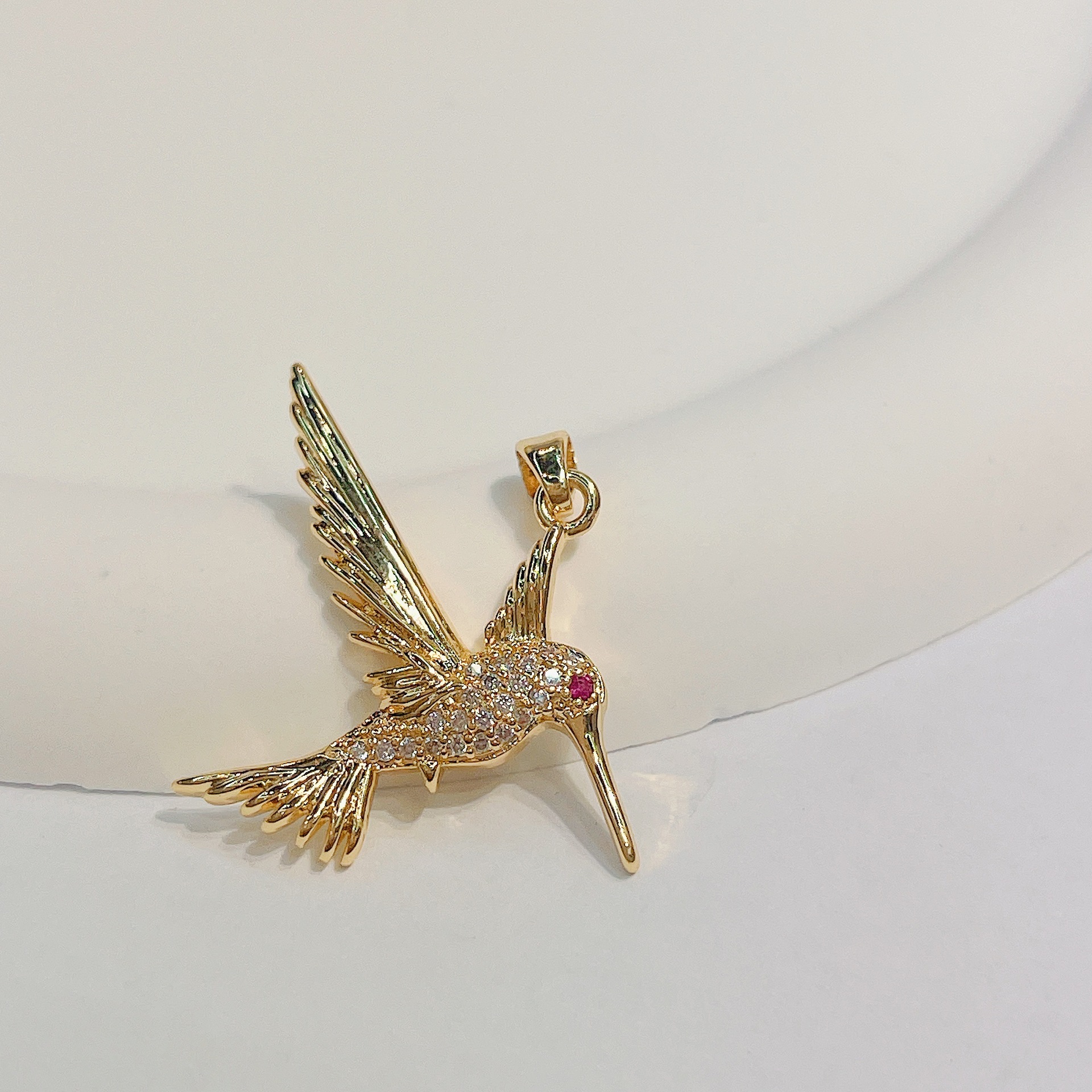 A creative and personalized DIY necklace pendant with copper plating real gold for birds and pigeons, a best-selling cross-border product from Europe and America pic 5