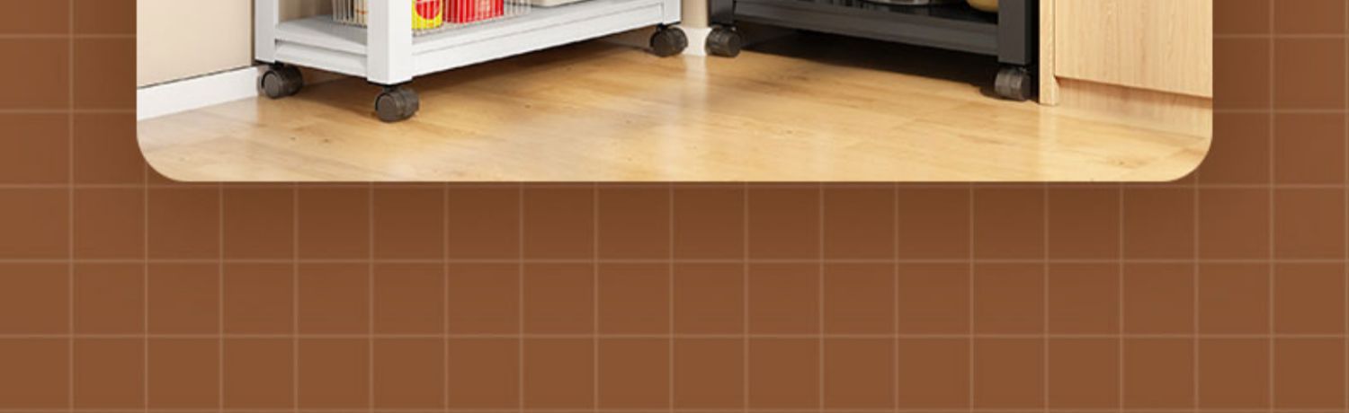 可移动厨房置物架落地多层收纳架微波炉烤箱储物架带轮家用铁架子详情19