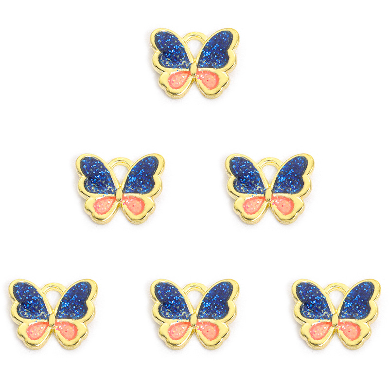 时尚炫彩蝴蝶滴油合金挂件 动物DIY饰品配件手链项链耳环吊坠配饰详情26