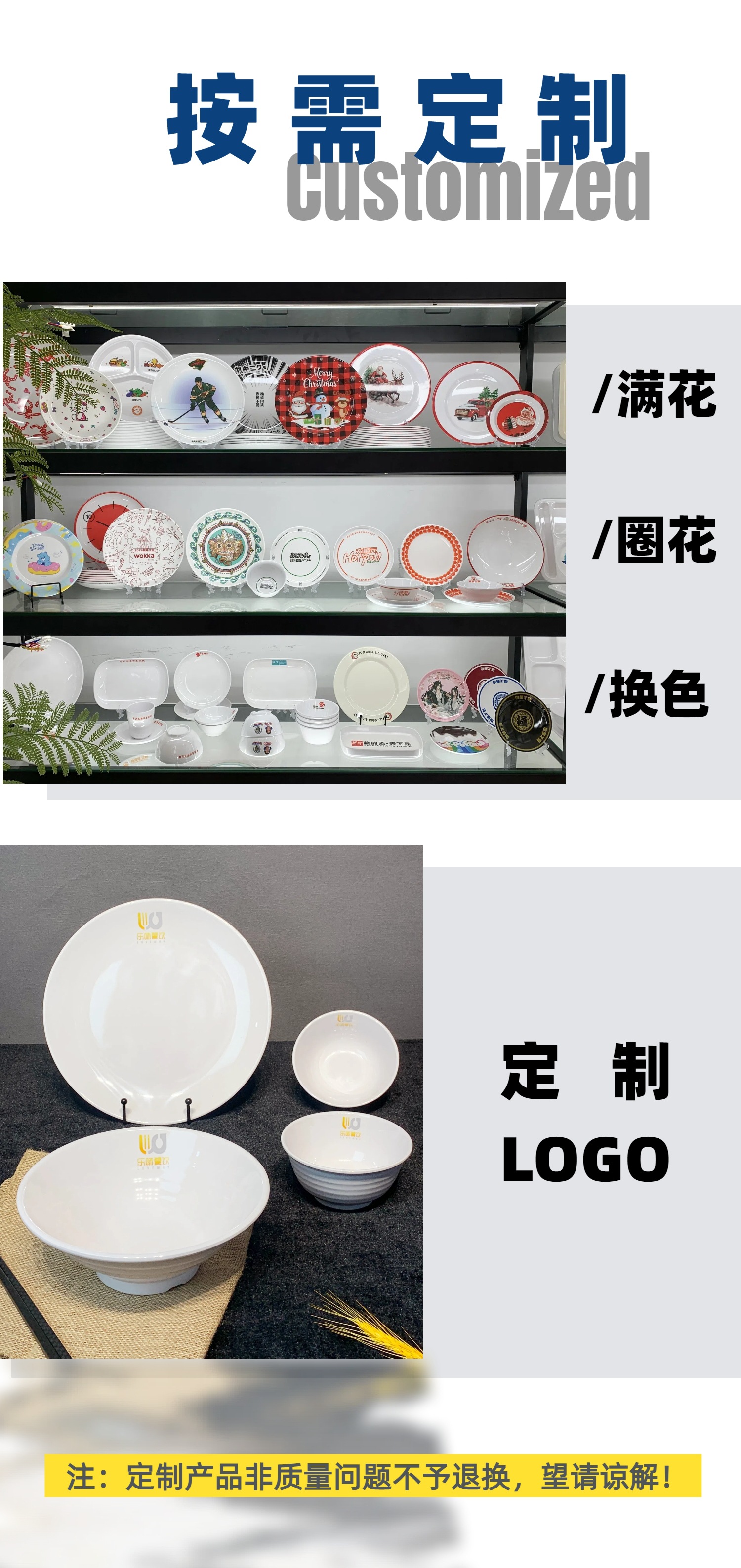 白色盘子密胺餐具圆盘平盘密胺餐盘商用快餐盘圆形西餐盘圆碟批发详情4