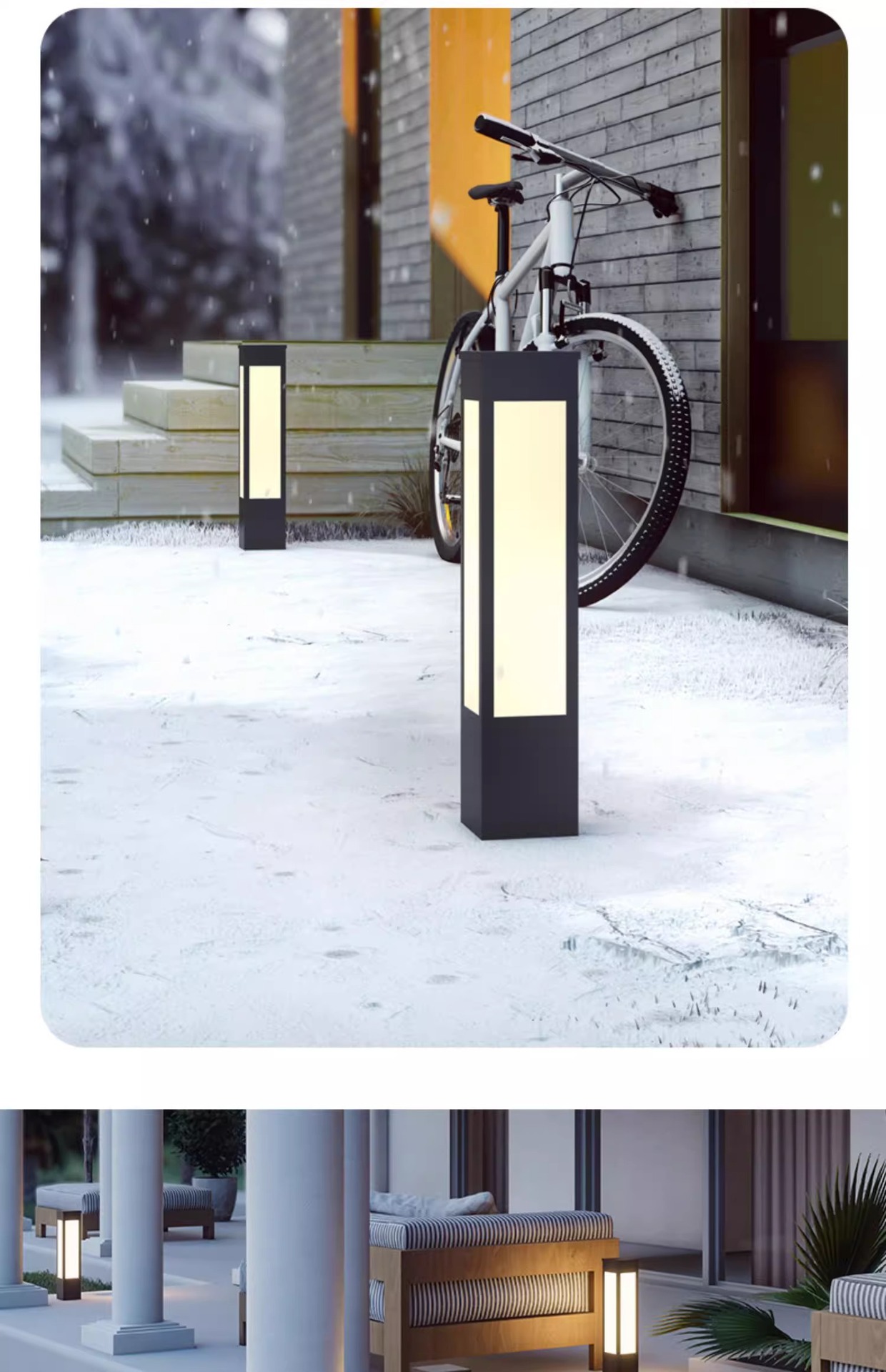 不锈钢户外景观灯柱小区路灯别墅花园庭院灯公园防水高杆灯草坪灯详情15