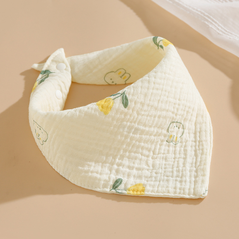 Toalla triangular toalla de babeo para bebés y niños babero de gasa de algodón babero antiescupir de leche 4 capas fina toalla triangular de algodón de verano pic 13