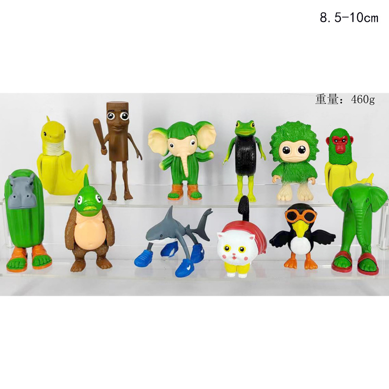 跨境新品穿鞋的鲨鱼公仔山海经系列手办通通通木棍人玩偶模型摆件手办模型详情4