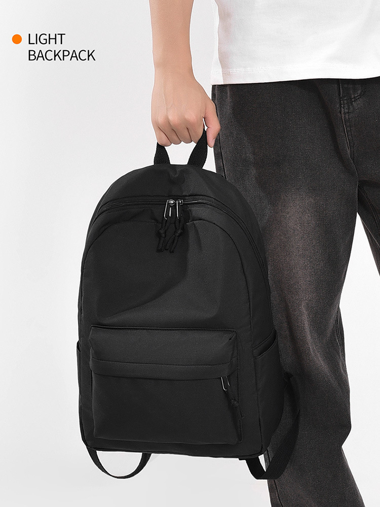 跨境休闲时尚双肩包简约潮流初高中大学生书包大容量户外旅行背包详情3