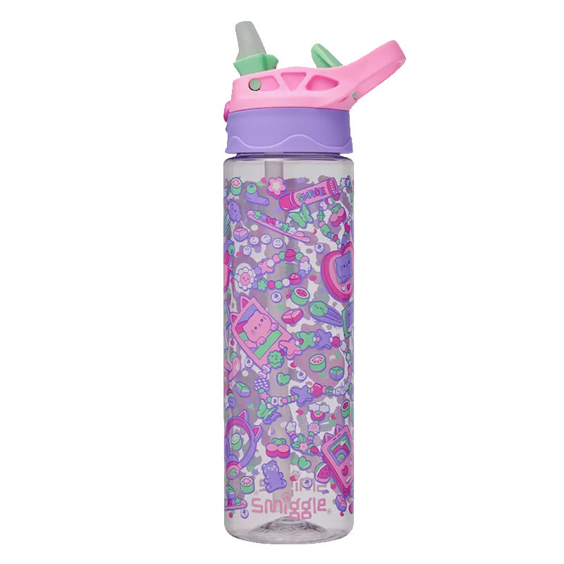 Australian smiggle straw water cup for boys, girls, children and students is a lightweight and transparent portable cup with a large capacity of 650ml pic 29