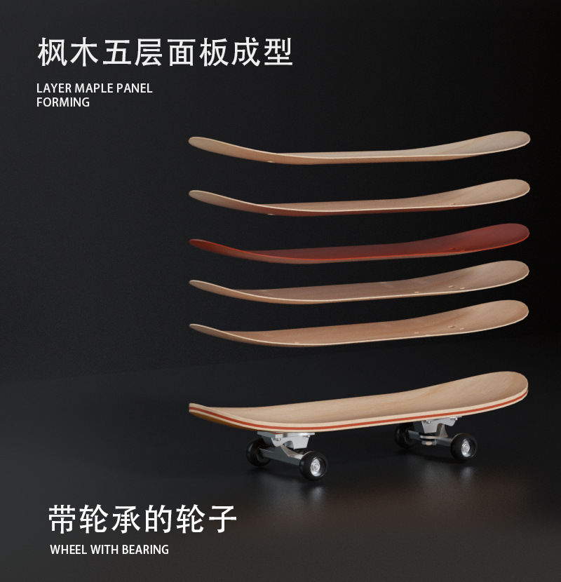 跨境亚马逊抖音手指滑板玩具男孩礼物指尖滑板专业级带轴承双翘板详情2