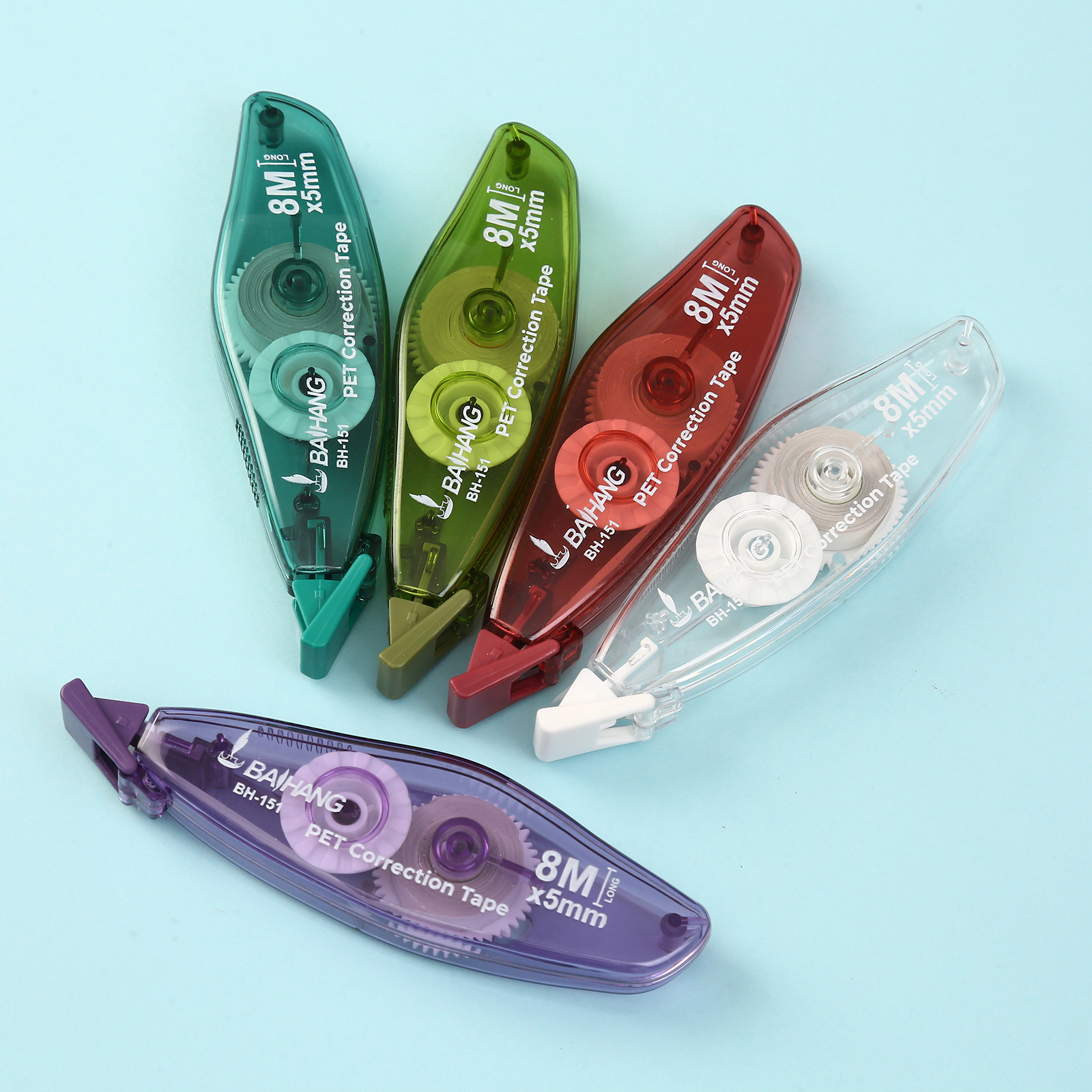 5-color pen-shaped silent correction kit with convenient student correction kit, large-capacity smooth character correction mini stationery pic 13