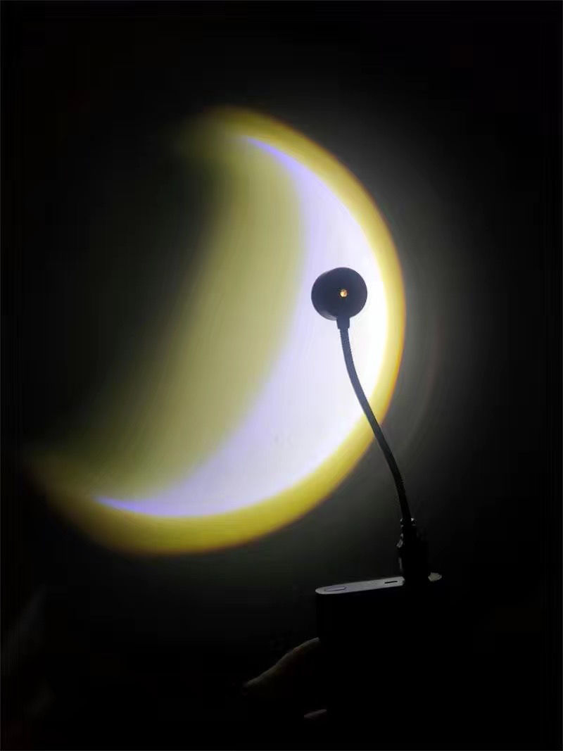 ins简约月亮投影灯卧室网红氛围灯彩虹小夜灯少女心台灯生日礼物详情2