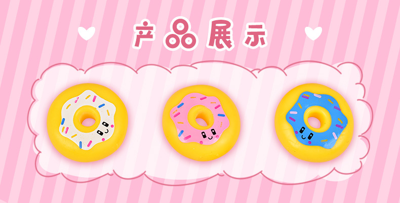 Simulated food kneading Fun Cartoon Cute Mini doughnut stress-relieving toys for students and children, wholesale from a food toy manufacturer pic 4