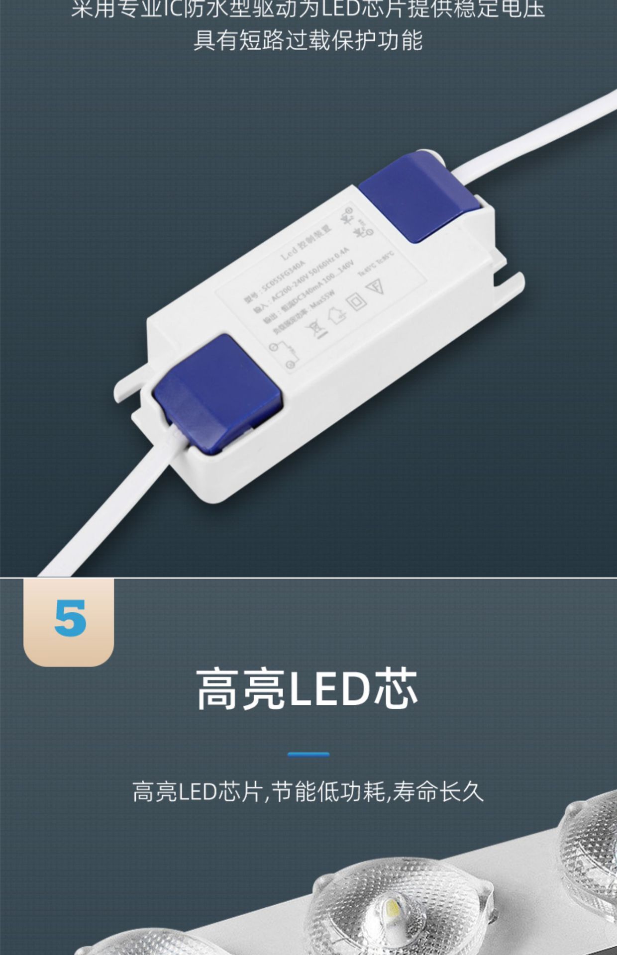 嵌入式面板铝扣板灯吊顶平板灯600*600方形厨卫石膏板集成LED灯详情4