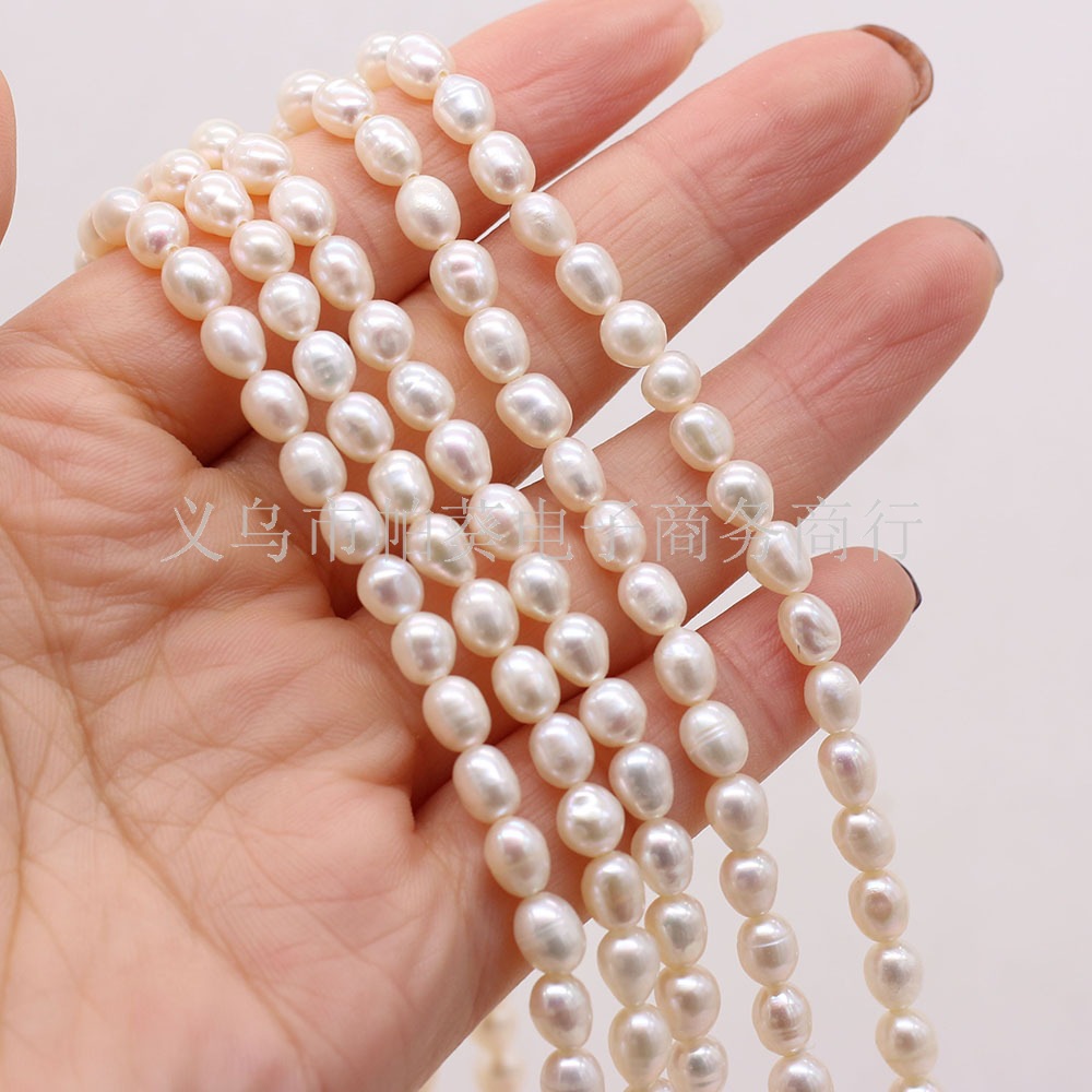 Natural freshwater pearl rice beads, DIY jewelry accessories, handmade jewelry necklaces, wholesale and production pic 5
