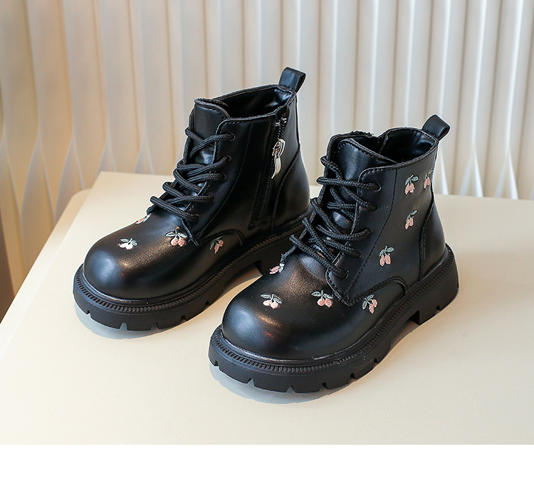 儿童马丁靴2025年秋冬新款小女孩单靴绣花女童公主靴女宝宝短靴详情14