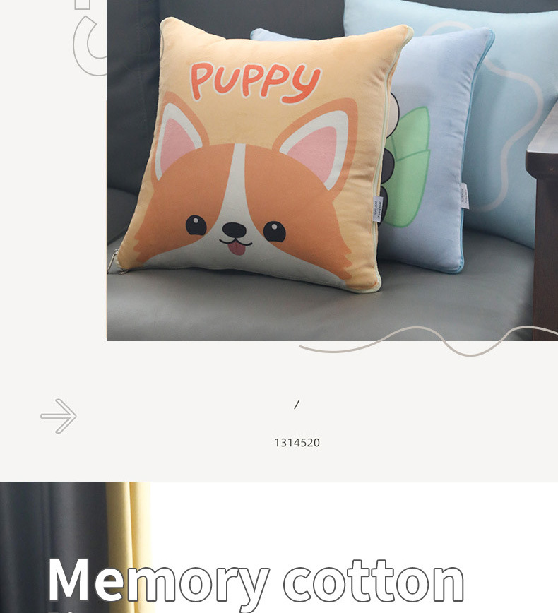 Cartoon pillow, office pillow, quilt, two-in-one, two-in-one cushion, logo printed, multi-functional car sofa pic 7