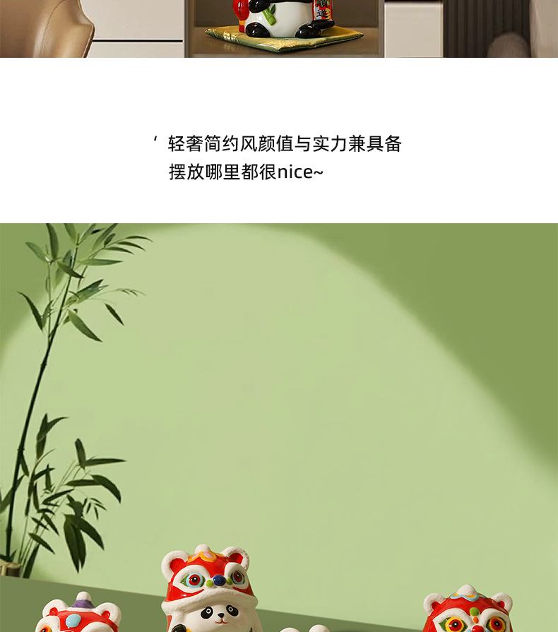 Warming housewarming panda ceramica hucha de dinero ideas estilo chino home doors oficina tesoro artesanía regalo caja de ahorros pic 13