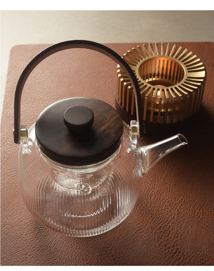 日式蜡烛温茶炉底座酒店家用加热暖茶炉小巧轻奢玻璃茶壶果茶保温详情10