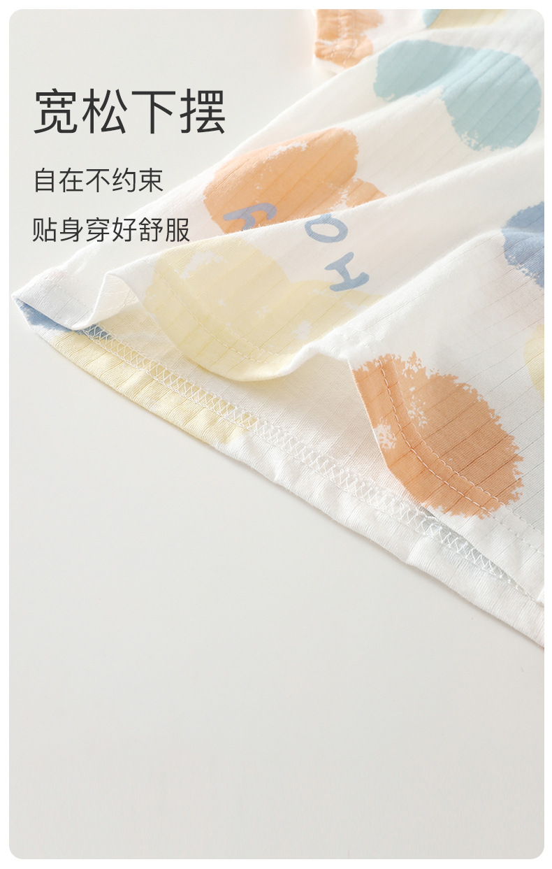 宝宝夏季纯棉短袖男女童薄款T恤婴幼儿透气短袖上衣儿童休闲夏装详情9