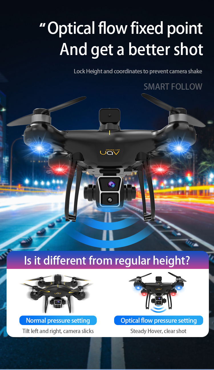 跨境航拍双摄无人机无刷四轴飞行器光流避障遥控外贸飞机高清航拍详情6