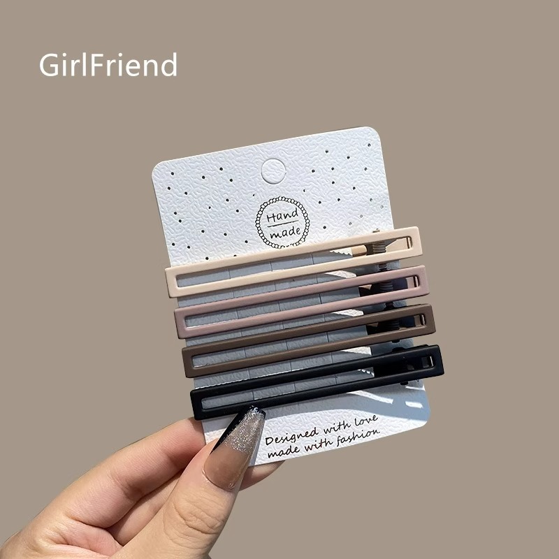 Facial cleansing and makeup seamless hair clip, side bangs for girls, one-line duckbill hair clip, high-end forehead clip headwear pic 27