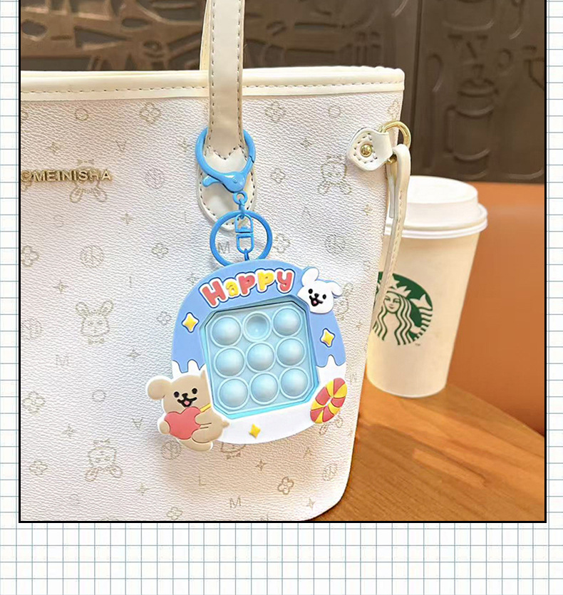 创意小动物泡泡乐速推钥匙扣趣味解压学生玩具小挂件包包配饰批发详情11