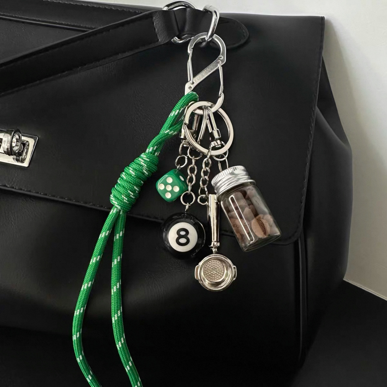 跨境现货miu系咖啡罐包包挂件真咖啡豆瓶子包挂金属咖啡壶挂饰品详情14