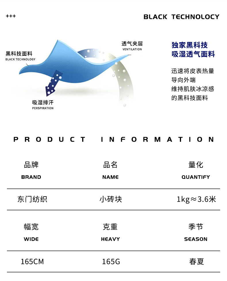 蓝色织物面料TLOO71小砖块 立体纹理柔软透气家居布料详情5