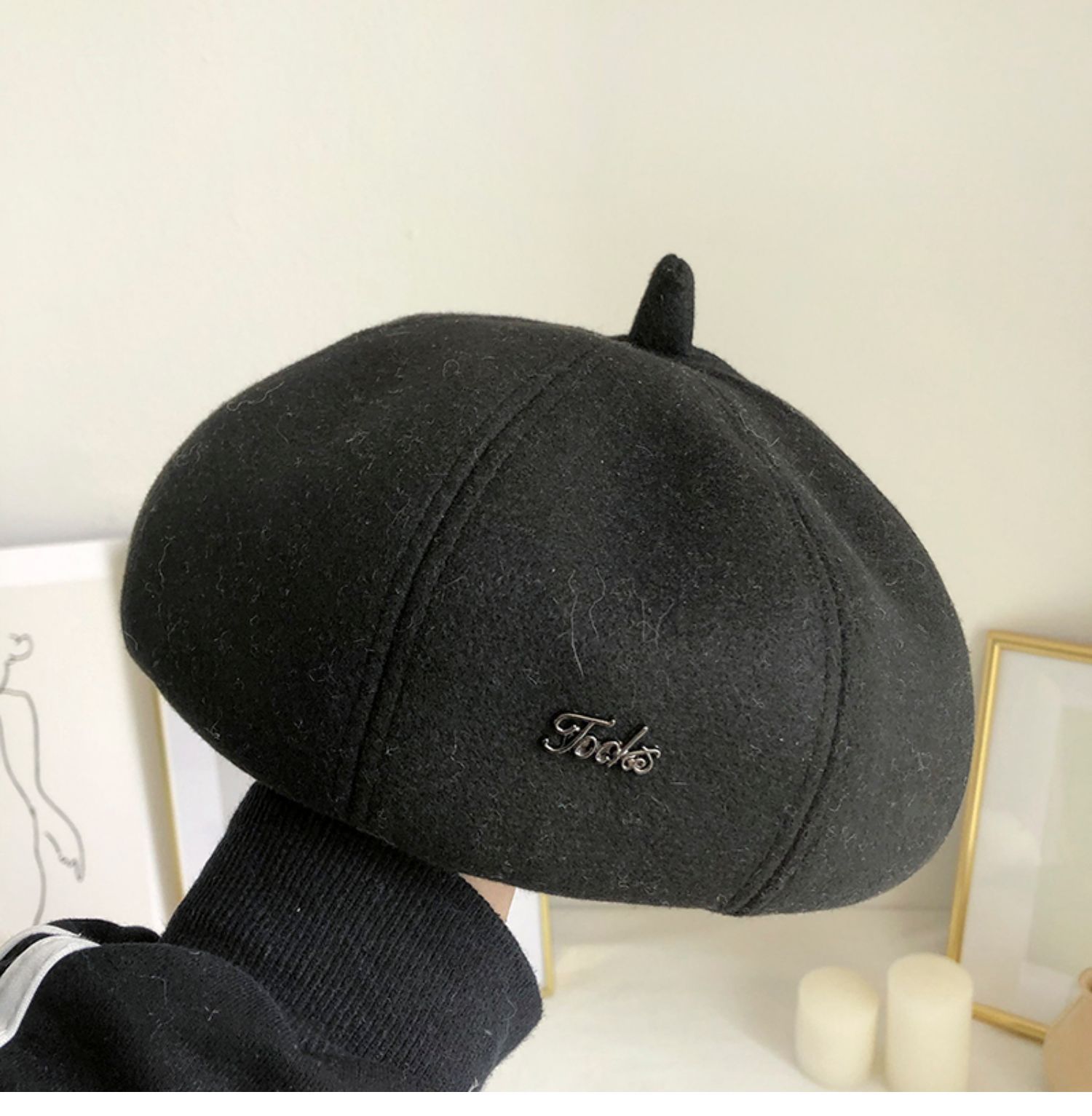 贝雷帽女秋冬季新款八角画家帽休闲百搭报童帽子复古英伦帽子详情14