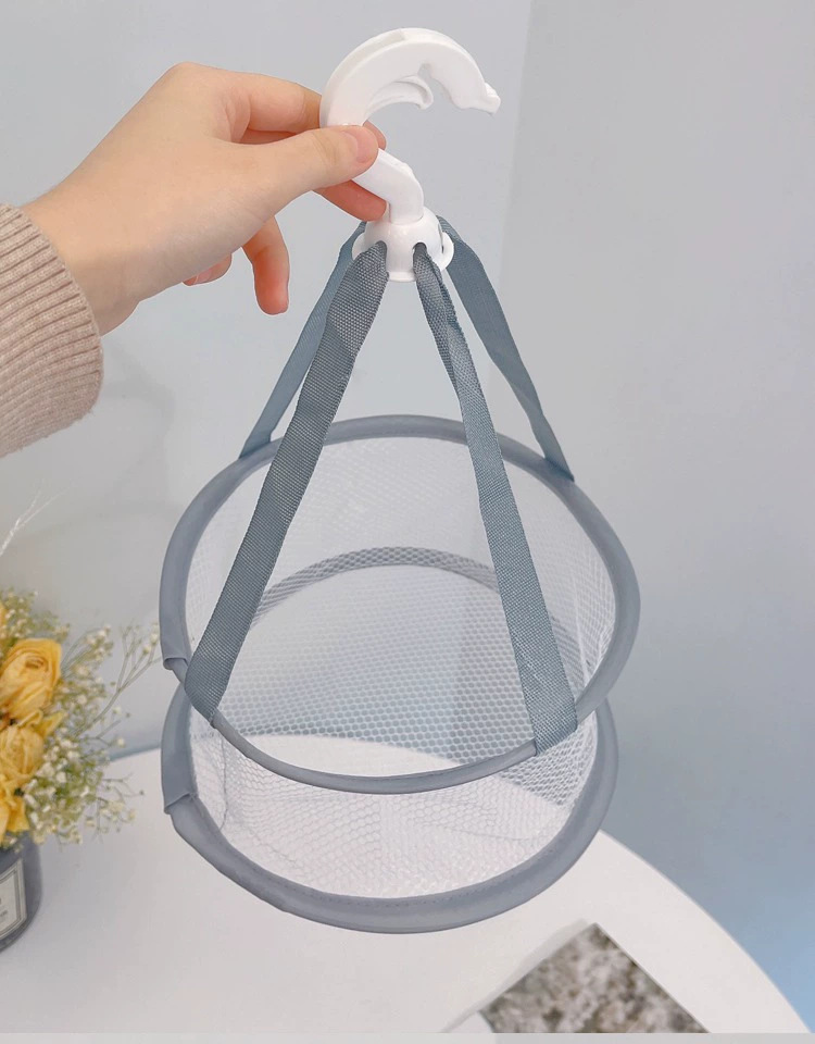 美妆工具晾晒网兜粉扑化妆刷清洗防潮防发霉晾晒篮美妆蛋便携折叠详情6