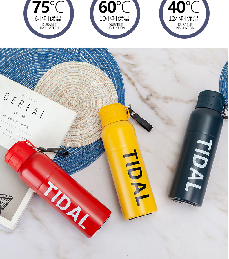 高颜值保温杯316不锈钢户外运动便携潮流ins手提弹盖男女学生水杯详情8