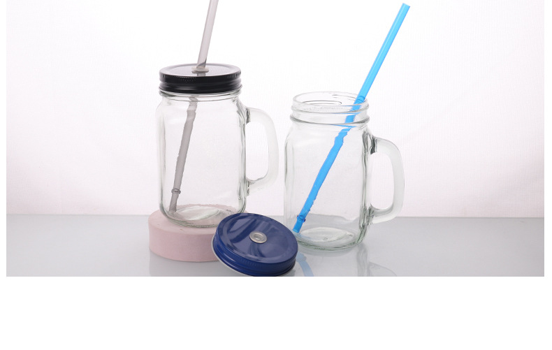 Wholesale of glass handle cups, Amazon Mason cups with straws, glass water cups, Mason cans, rooster cups, one-piece consignment pic 10