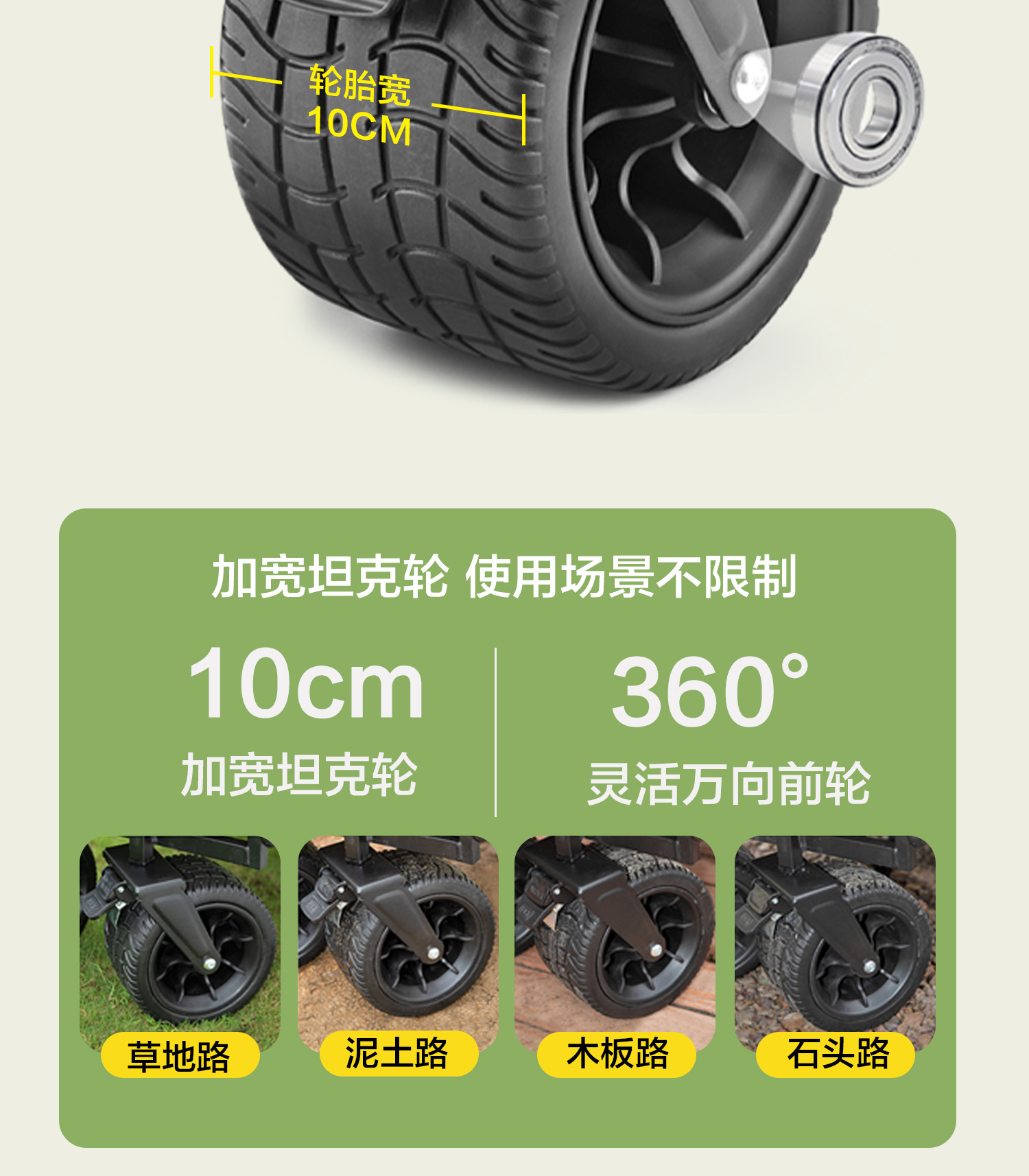 户外可折叠营地车露营车小拖车野餐车便携式郊游野营手拉杆小推车详情17