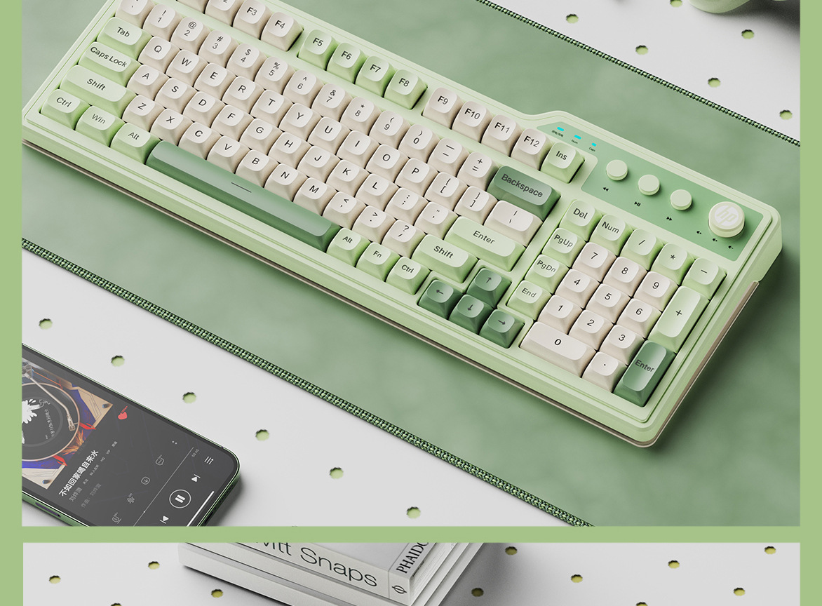 惠普K360有线键盘办公游戏家用99键便携机械手感高颜值拼色 跨境详情27