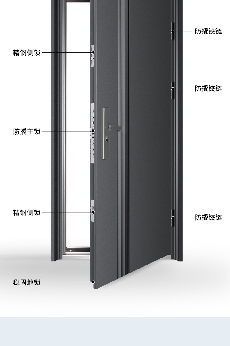 双层防盗门钢制防火门安全门子母门双开门入户单开门进户门消防门详情7