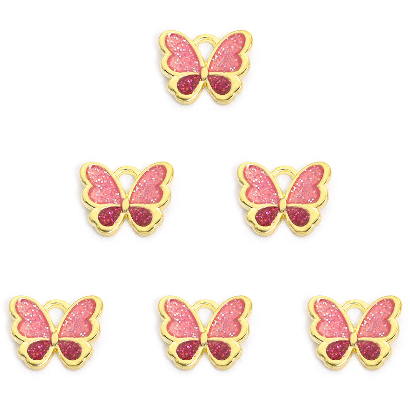 时尚炫彩蝴蝶滴油合金挂件 动物DIY饰品配件手链项链耳环吊坠配饰详情28