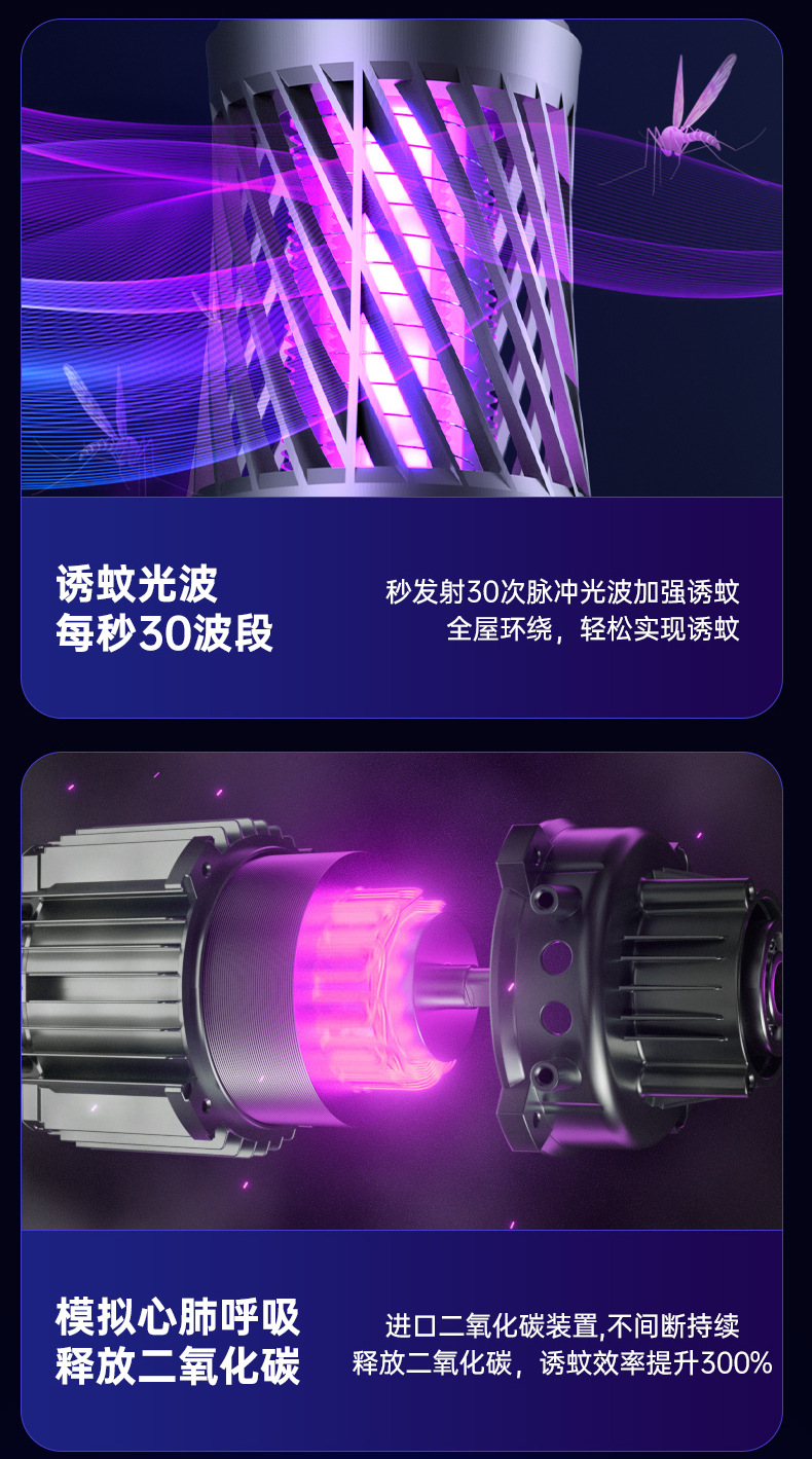 跨境usb电击灭蚊灯室内外电蚊拍灭蚊器驱蚊器充电捕蚊灯厂家批发详情11