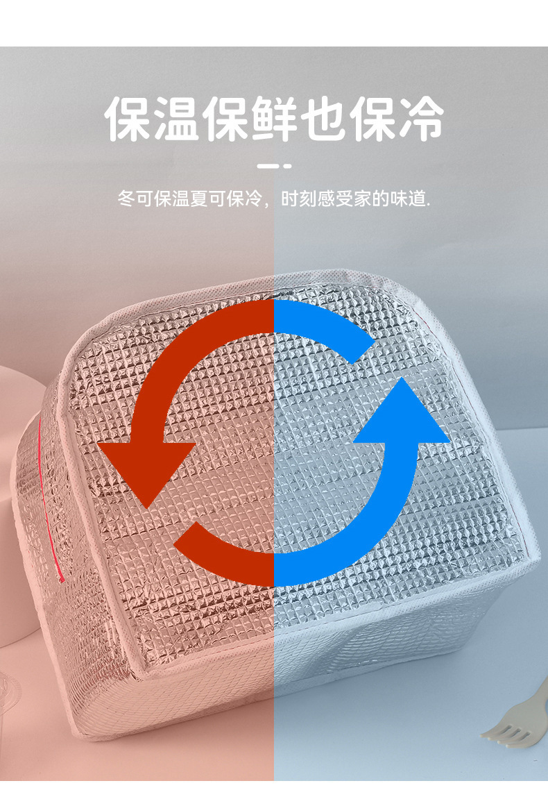 小熊便当包加厚铝箔高保温饭盒袋上班族学生带饭手提大容量保温包详情11
